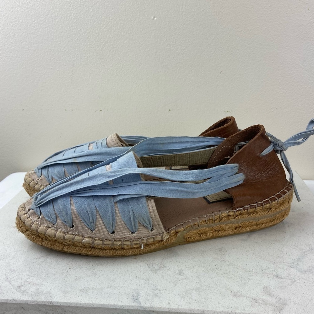 Anthropologie x Naguisa Ribbon Lace-Up Espadrilles Bohemian Sandals Shoes